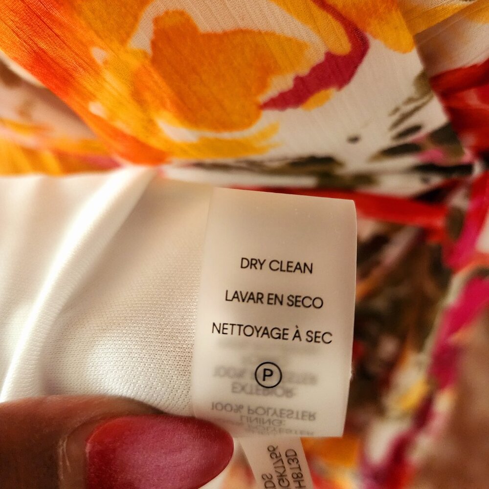 Calvin Klein Vibrant Floral Maxi Dress in Pink, Yellow, Green - Picture 8 of 10
